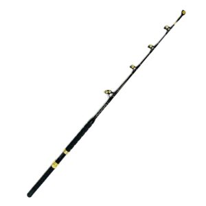 eatmytackle roller guide saltwater fishing rod | blue marlin tournament edition (60-80lb)