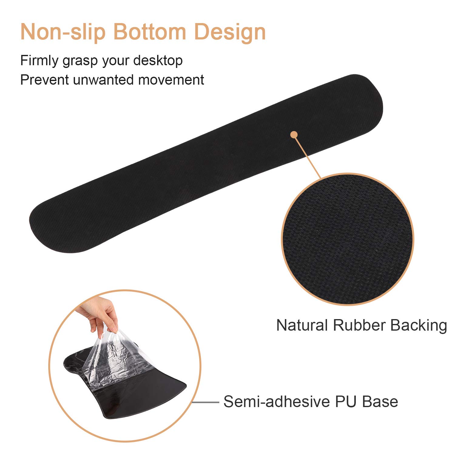 iCasso Ergonomic Mouse Pad with Wrist Rest, Keyboard Wrist Rest Mouse Wrist Rest, Made of Memory Foam, Easy Typing and Relieve Wrist Pain, Perfect for Computer Keyboard Office (A-Honeycomb)