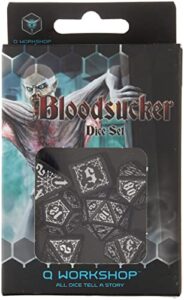 bloodsucker dice set black & silver