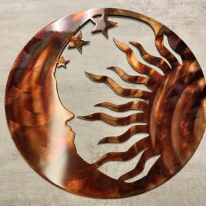 The Moon, the Sun and the Stars Metal Wall Art