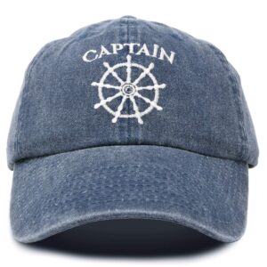 dalix captain hat sailing baseball cap navy gift boating men women blue vintage