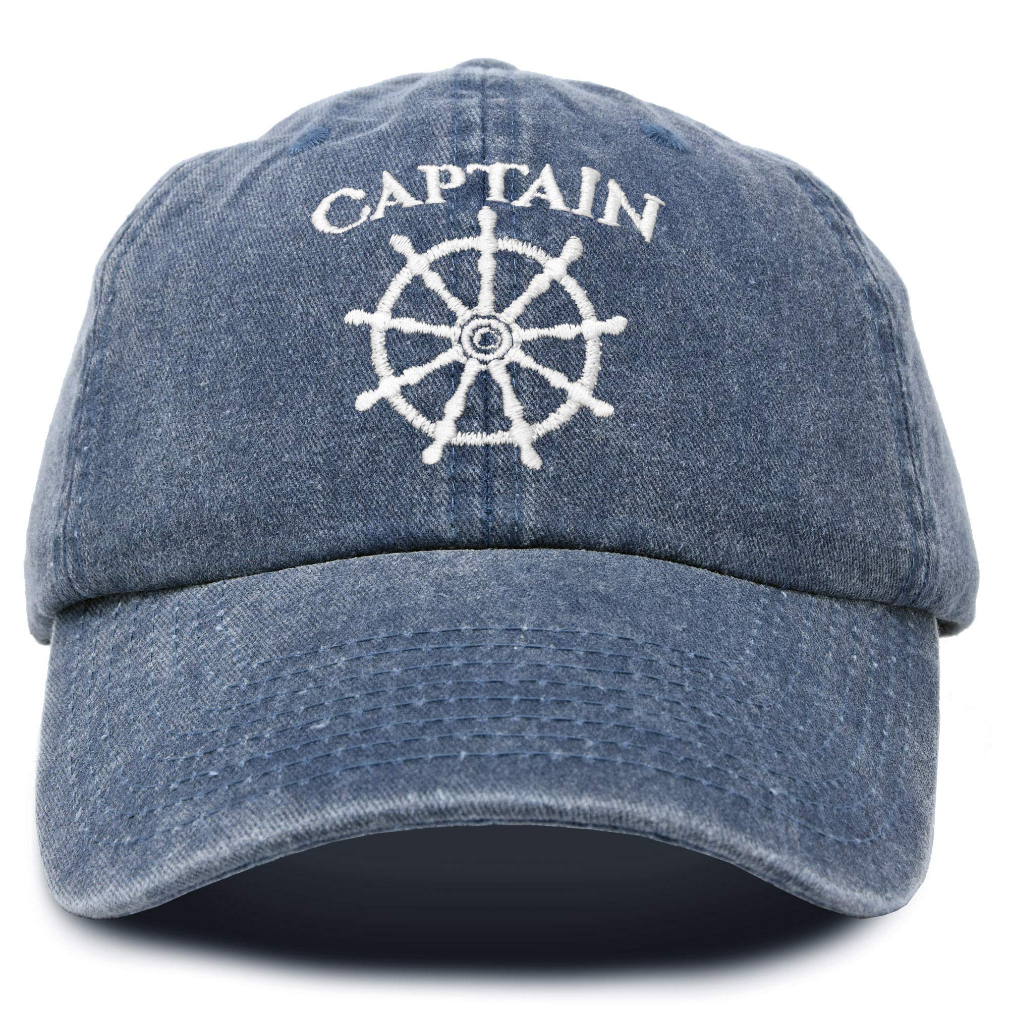 DALIX Captain Hat Sailing Baseball Cap Navy Gift Boating Men Women Blue Vintage