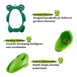 Frog Pee Training,Cute Potty Training Urinal for Boys with Funny Aiming Target,Green Urinals for Toddler Boy