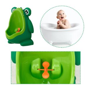 Frog Pee Training,Cute Potty Training Urinal for Boys with Funny Aiming Target,Green Urinals for Toddler Boy