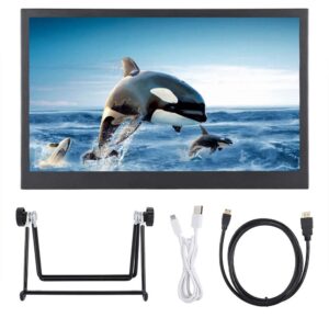 13.3in Monitor, 1920 * 1080 16:9 HDR Game Monitor, Portable Dsplay Screen, Full HD Wide Viewing Angle Screen, Dual Speakers