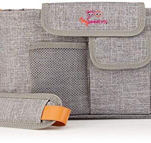 MySweetots All-in-1 Baby Stroller Organizer | Large Cup Holders, Plenty of Pockets, Key Holder, Wipes Pocket, Bonus Leather Strap | Multipurpose Baby Bag for Busy Parents | Free Diaper Changing Pad!!