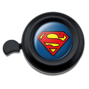 superman classic s shield logo bicycle handlebar bike bell