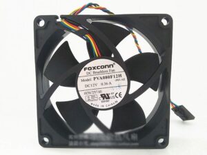 for foxconn pva080f12h, p05-ab dc 12v 0.36a 4-wire 5-pin connector 80mm 80x80x20mm server square cooling fan