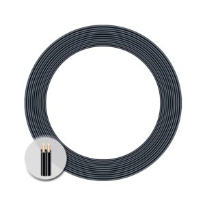 low voltage landscape lighting cable 18/2 spt-1 bulk lamp cord?300-volt 18-gauge?100-feet spool?black,ul listed?