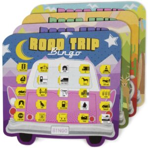 Imagination Generation Road Trip Bingo - Road Trip Travelling Bingo Game for Families on Road Trips and Vacations - 4 Compact Bingo Boards for Easy Travel