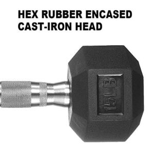 papababe 150LB Dumbbell Set Rubber Encased Hex Dumbbell Free Weights Dumbbells Set Home Weight Set with Rack (A Pair of 5 10 15 25 LB Dumbbell with Rack）