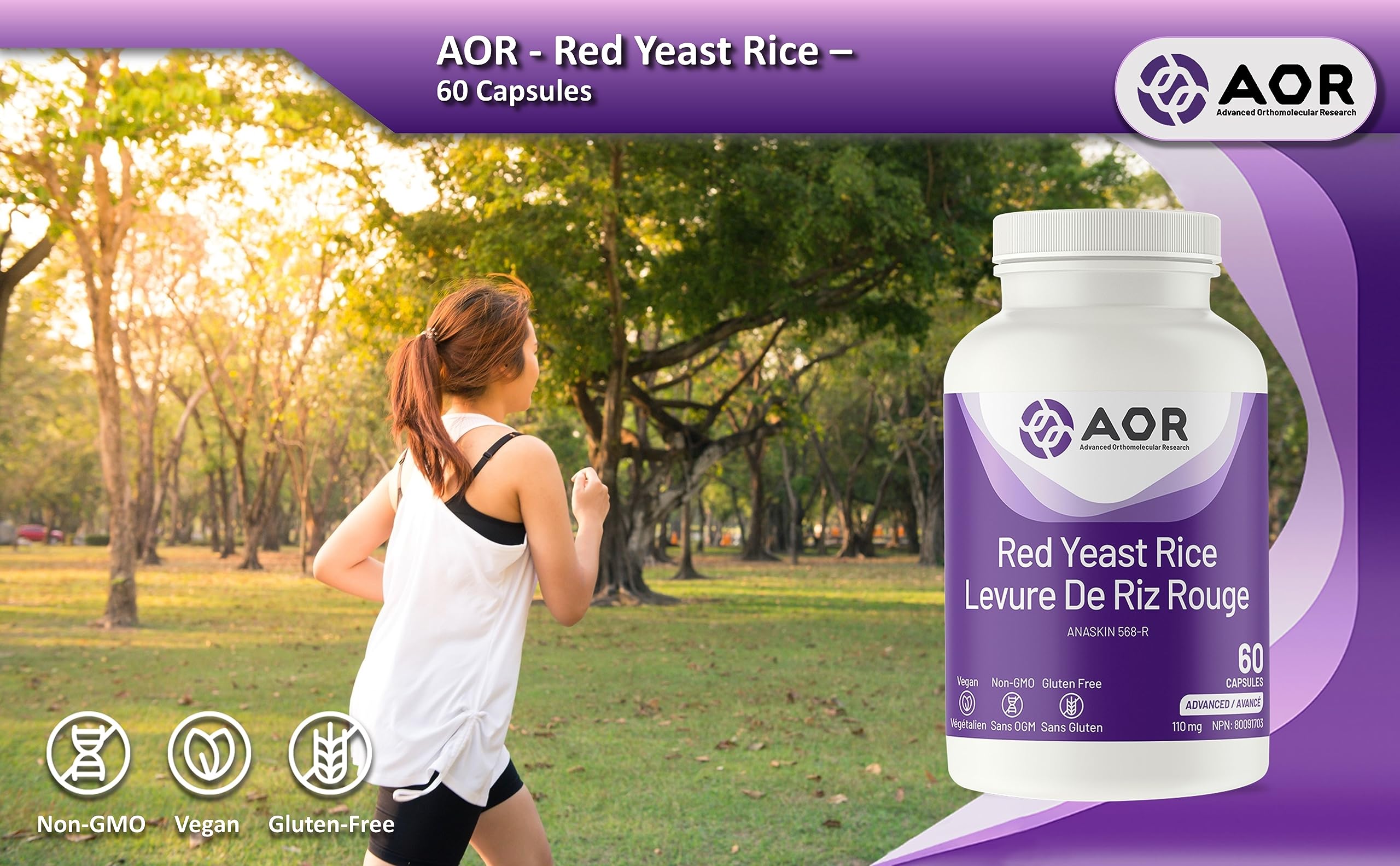 AOR Red Yeast Rice, 60 CT