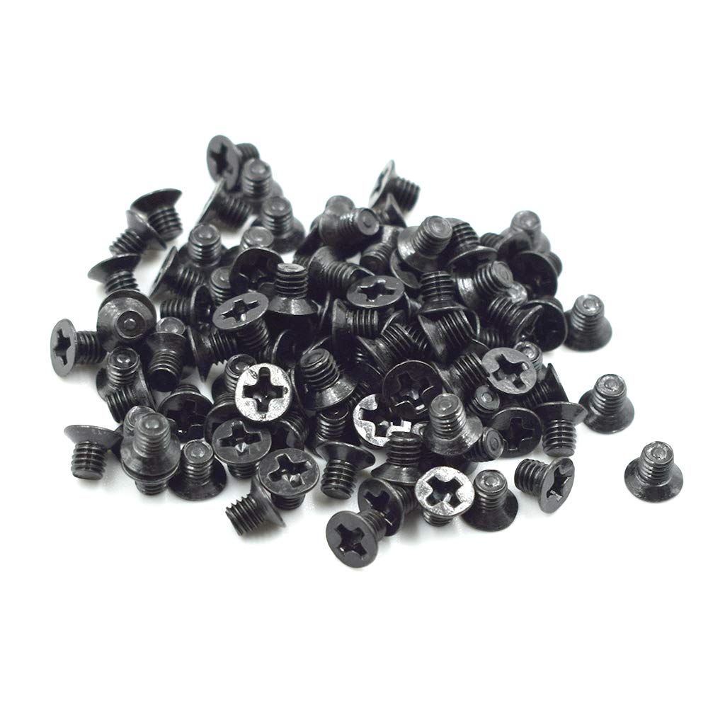 Hxchen M3 x 4mm Screws Replacement Black for Laptop Hard Drive - (100 Pcs)