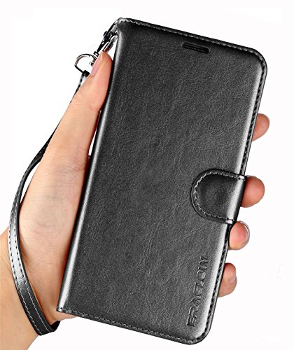 ERAGLOW Galaxy A10E Case,Galaxy A10E Wallet Case,Premium PU Leather Wallet Flip Protective Phone Case Cover w/Card Slots & Kickstand for Samsung Galaxy A10E A10 E 2019(Black)