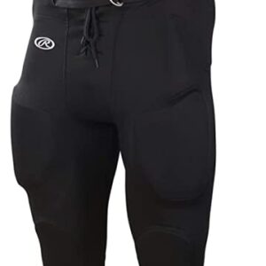 Rawlings | Adult Game/Practice Football Pants, Black, X-Large