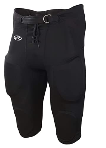 Rawlings | Adult Game/Practice Football Pants, Black, X-Large