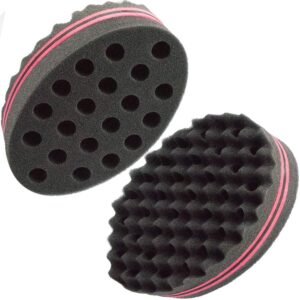 hair magic twist sponge two sides dread afro coil barber sponge for curl curling sponge brush men and women foam wave sponge big and small holes for boy girl long short hair 1 pcs (b07v9j6qdr)