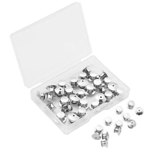 subang 30 pieces metal pin backs locking pin keepers locking clasp with storage case