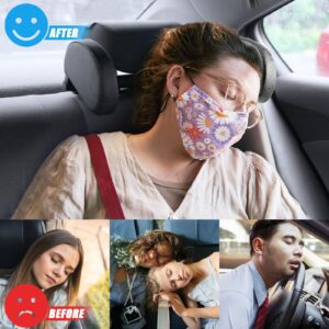 HSWT Car Headrest Pillow, Car Neck Pillow Head Pillow, Car Sleeping Travel Pillow, Car Neck Head Shoulder Sleep Cushion Car Side Pillow for Kids Adults Elders