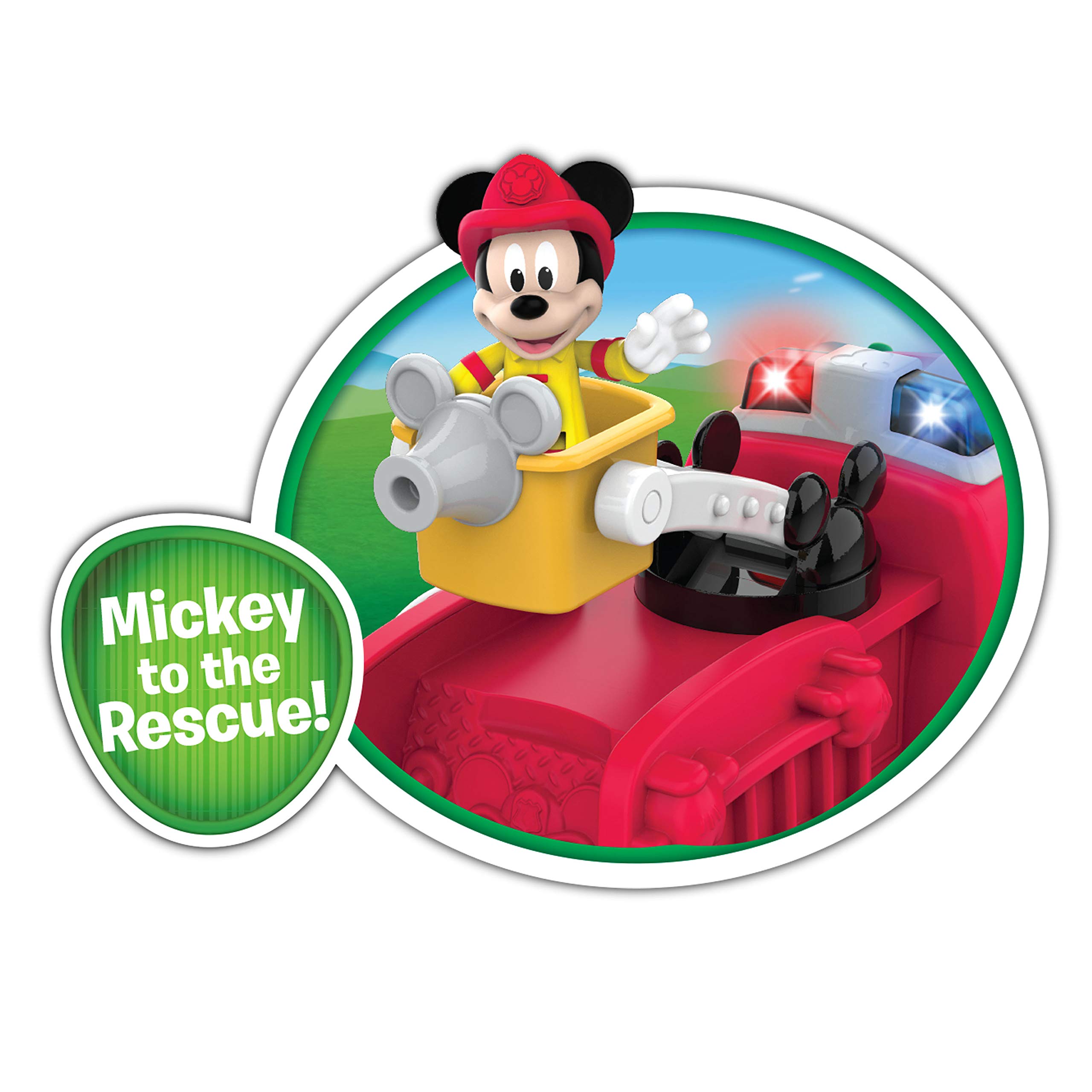 Disney’s Mickey Mouse Mickey’s Fire Engine, Figure and Vehicle Playset, Lights and Sounds, Officially Licensed Kids Toys for Ages 3 Up by Just Play