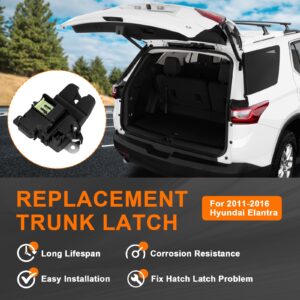 81230-3X010 Trunk Latch Lock Actuator for Hyundai Elantra 2.0 1.8L 2011 2012 2013 2014 2015 2016 Replace Hyundai 812303X010 Tailgate Tail Gate Latch Lock Actuator Motor Rear Door Hatch Lock Assembly