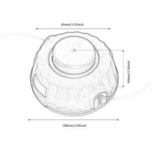 Kimsion 537419214 String Trimmer Head P25 for Poulan Pro PP025 PPB150E PPB330 & Husqvarna Specific 128CD Trimmers, Replaces 537419205