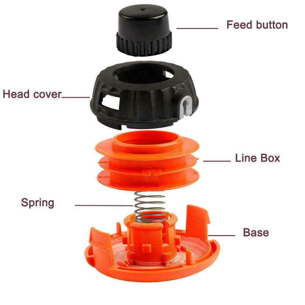 Kimsion 537419214 String Trimmer Head P25 for Poulan Pro PP025 PPB150E PPB330 & Husqvarna Specific 128CD Trimmers, Replaces 537419205