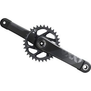 sram xx1 eagle axs boost crankset - 175mm, 12-speed, 34t, direct mount, dub spindle interface, gray