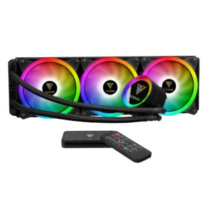 gamdias raff.liquid chione p2-360r 4*fan rgb remote control + sync software