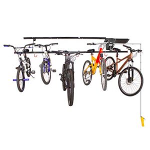 garage gator 68221 motorized 8 bike lift, black