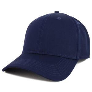 armycrew xxl oversize high crown adjustable plain solid baseball cap - navy