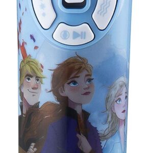 eKids Disney Frozen 2 Bluetooth Karaoke Microphone with LED Disco Party Lights, Portable Speaker Compatible with Siri Google Assistant, for Fans of Frozen Toys and Gifts