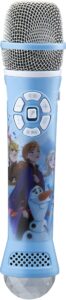 ekids disney frozen 2 bluetooth karaoke microphone with led disco party lights, portable speaker compatible with siri google assistant, for fans of frozen toys and gifts