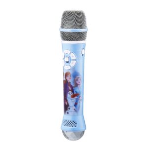 eKids Disney Frozen 2 Bluetooth Karaoke Microphone with LED Disco Party Lights, Portable Speaker Compatible with Siri Google Assistant, for Fans of Frozen Toys and Gifts