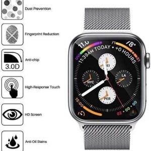 LϟK 6 Pack Screen Protector Designed for Apple Watch 44mm Series 6 5 4 SE / 42mm Series 3 2, Max Coverage, Bubble Free Flexible Soft TPU for iWatch 44mm 42mm