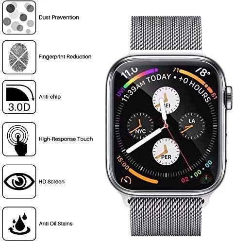 LϟK 6 Pack Screen Protector Designed for Apple Watch 44mm Series 6 5 4 SE / 42mm Series 3 2, Max Coverage, Bubble Free Flexible Soft TPU for iWatch 44mm 42mm