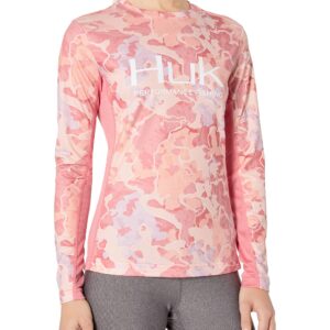 Huk Women's Icon X Camo Long Sleeve Performance Fishing Shirt, Lanier, Small