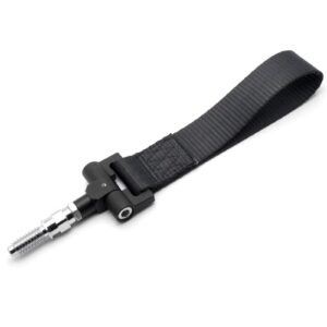 Xotic Tech Black Track Racing Towing Strap w/Tow Hole Adapter Compatible with BMW 1 3 5 6 Series X5 X6 or Mini Cooper