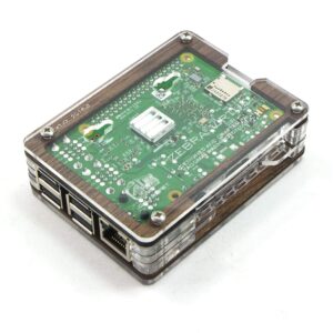 C4Labs Zebra Virtue Fan Case for Raspberry Pi 4B, 3, 2 and B+ (Wood Ice)