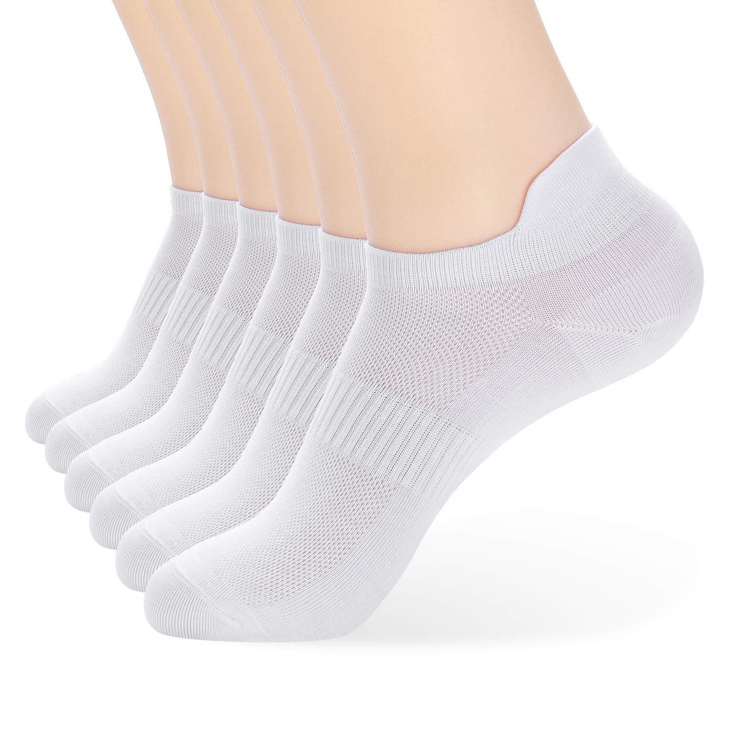 ATBITER Ankle Socks Womens and Men Thin Athletic Running Low Cut No Show Socks With Heel Tab 6/8-Pairs