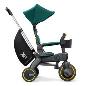 Doona Liki Trike S5, Racing Green - 5-in-1 Compact, Foldable Tricycle - Suitable for Toddlers 10 to 36 Months