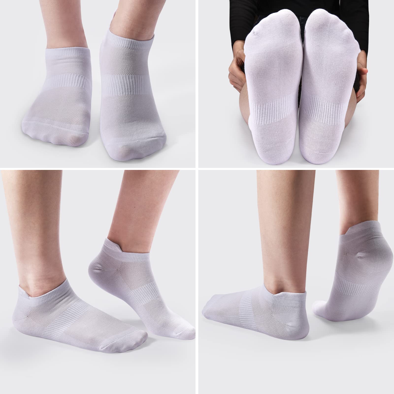 ATBITER Ankle Socks Womens and Men Thin Athletic Running Low Cut No Show Socks With Heel Tab 6/8-Pairs