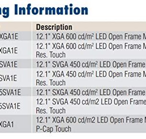 (DMC Taiwan) 12.1 inches SVGA 450 cd/m2 LED Open Frame Monitor with Res. Touch