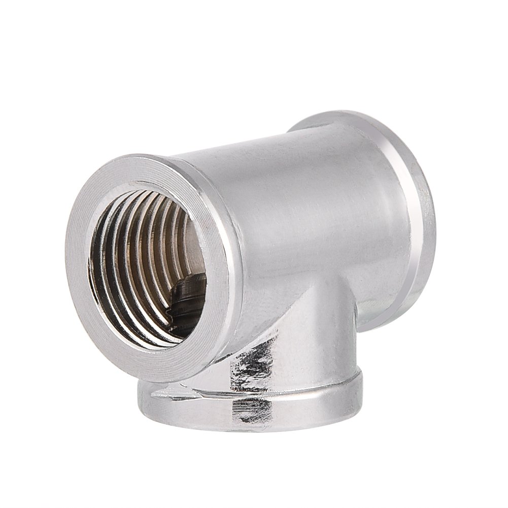 PC Water Cooling T Type Fitting,Cooling Tube for Water Cooling Systems,17mm OD G1/4 Inner Thread 3 Way Water Cooling DIY Tube Connector