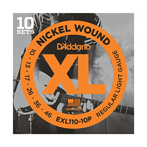 D'Addario EXL110 Nickel Light Electric Guitar Strings 10-Pack