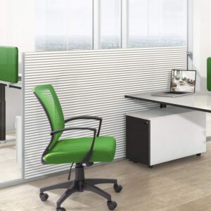 Furmax Office Chair Mid Back Swivel Lumbar Support Desk Chair, Computer Ergonomic Mesh Chair with Armrest (Green)