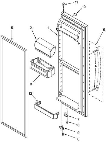 2 Pack 2187172 Refrigerator Door Shelf Bin for Whirlpool for Frigidaire Whirlpool Kenmore Amana Refrigerator PS328468 AP3853103