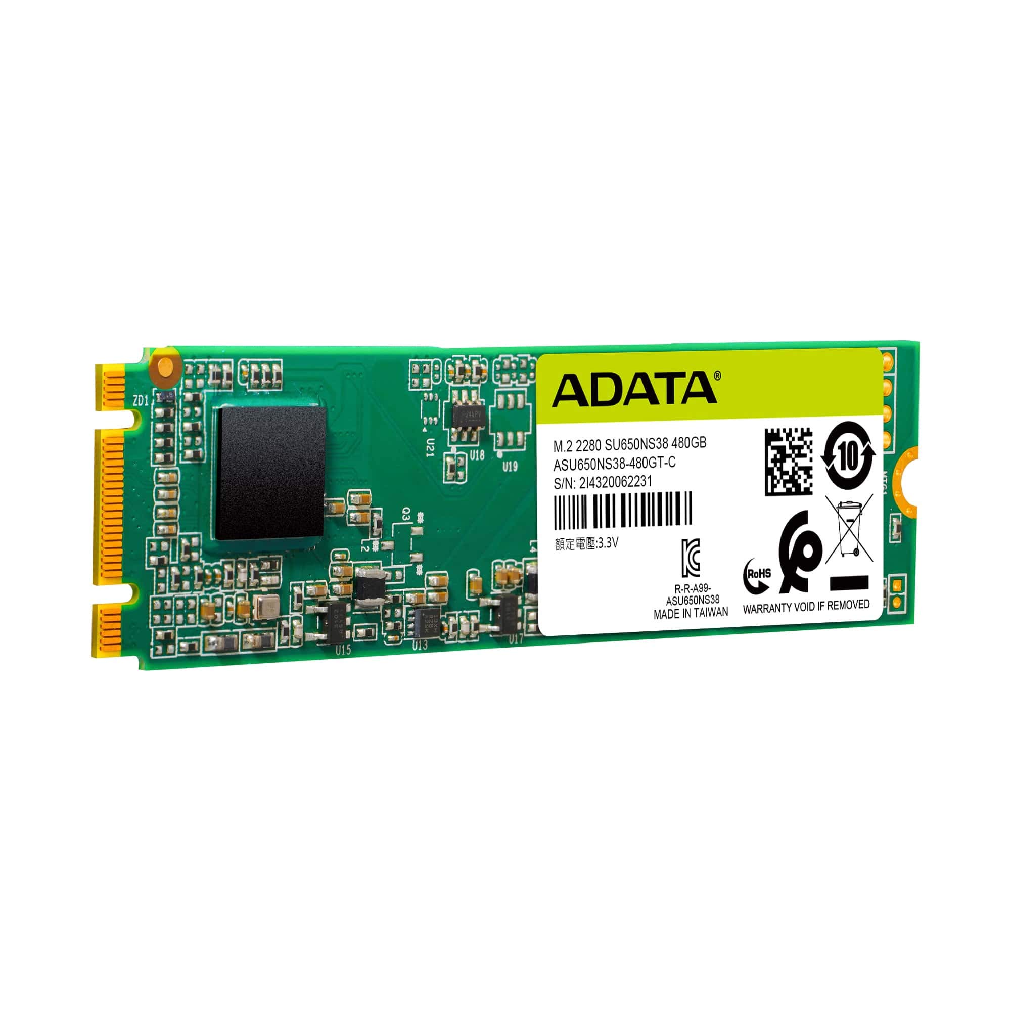 Solid State Drive - 480 GB - Internal - M.2 2280 - SATA 6Gb/s