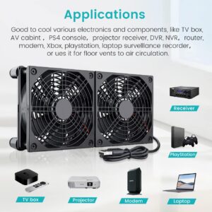 Wathai High Airflow Router Cooling Fan for Computer Cooler TV Box Wireless DC 5V USB Power 120mm 240mm Fan with Multi Speed Controller