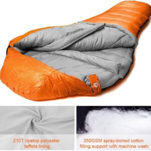 Bessport Mummy Sleeping Bag | 15-45 ℉ Extreme 3-4 Season Sleeping Bag for Adults Cold Weather– Warm and Washable, for Hiking Traveling & Outdoor Activities